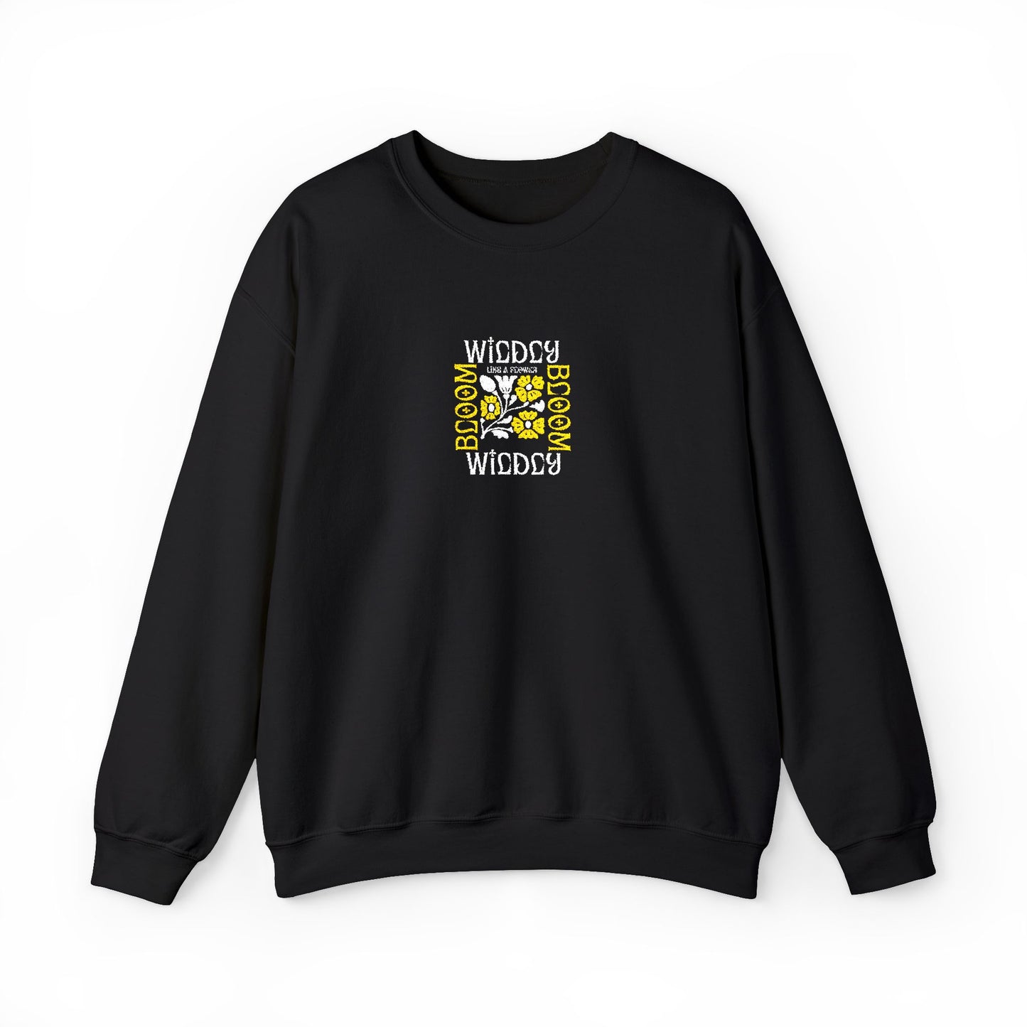 Bloom Wildly Unisex Heavy Blend™ Crewneck Sweatshirt (Embroidery Decoration)