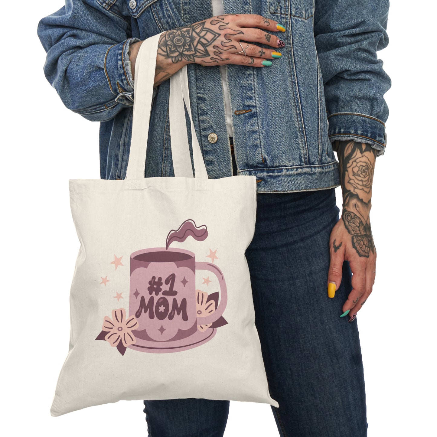 #1 Mum Natural Tote Bag
