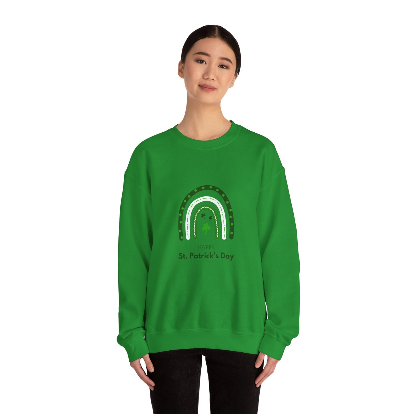 Rainbow Happy St. Patrick's Day Unisex Heavy Blend™ Crewneck Sweatshirt