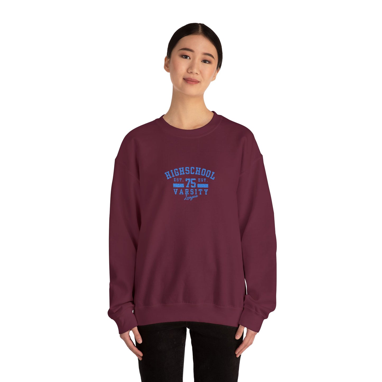 Highschool Unisex Heavy Blend™ Crewneck Sweatshirt (Embroidery Decoration)