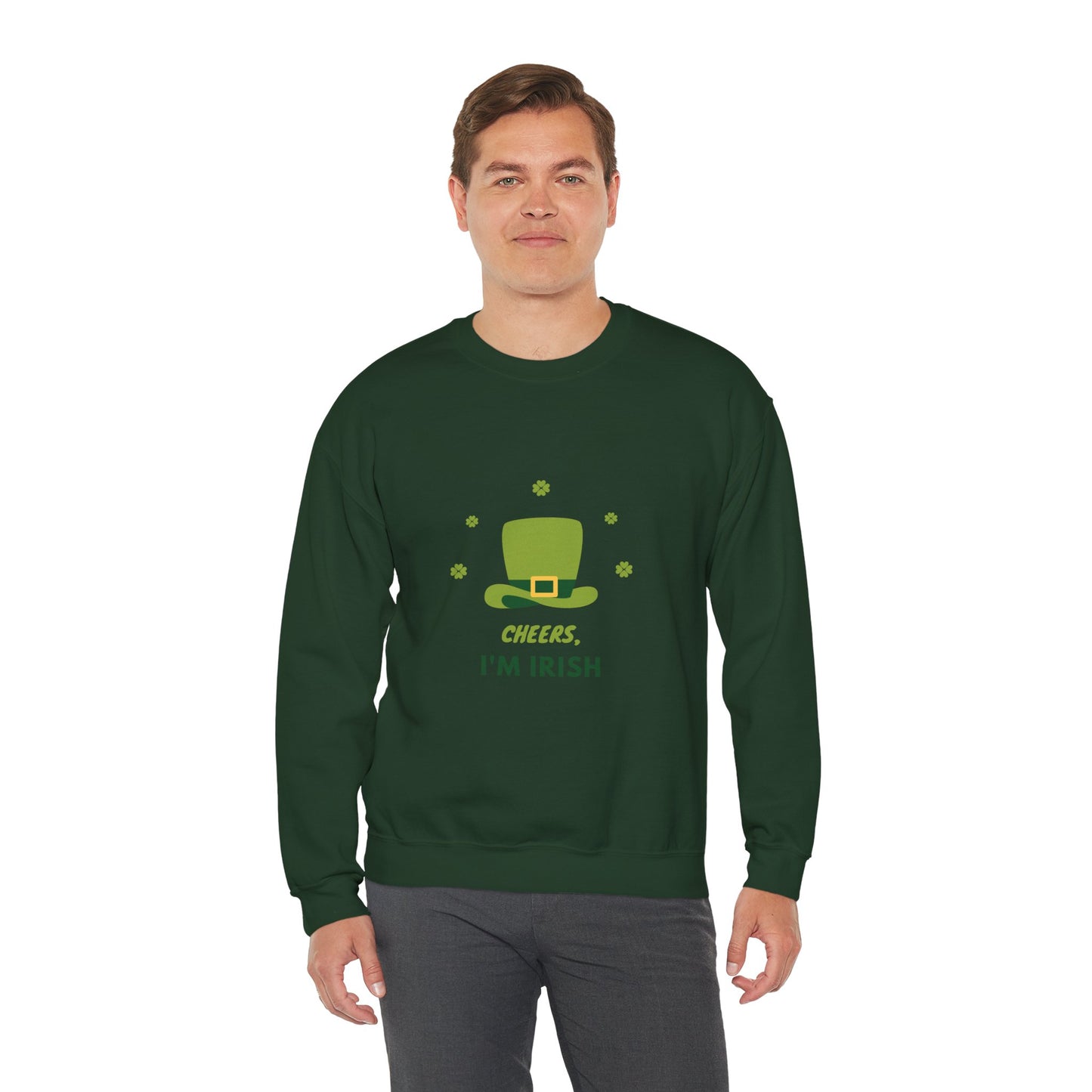 Cheers I'm Irish Unisex Heavy Blend™ Crewneck Sweatshirt