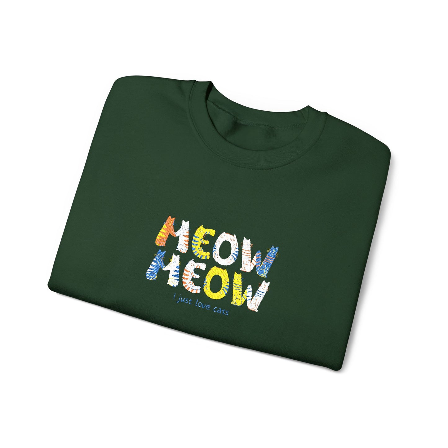 Meow Unisex Heavy Blend™ Crewneck Sweatshirt (Embroidery Decoration)