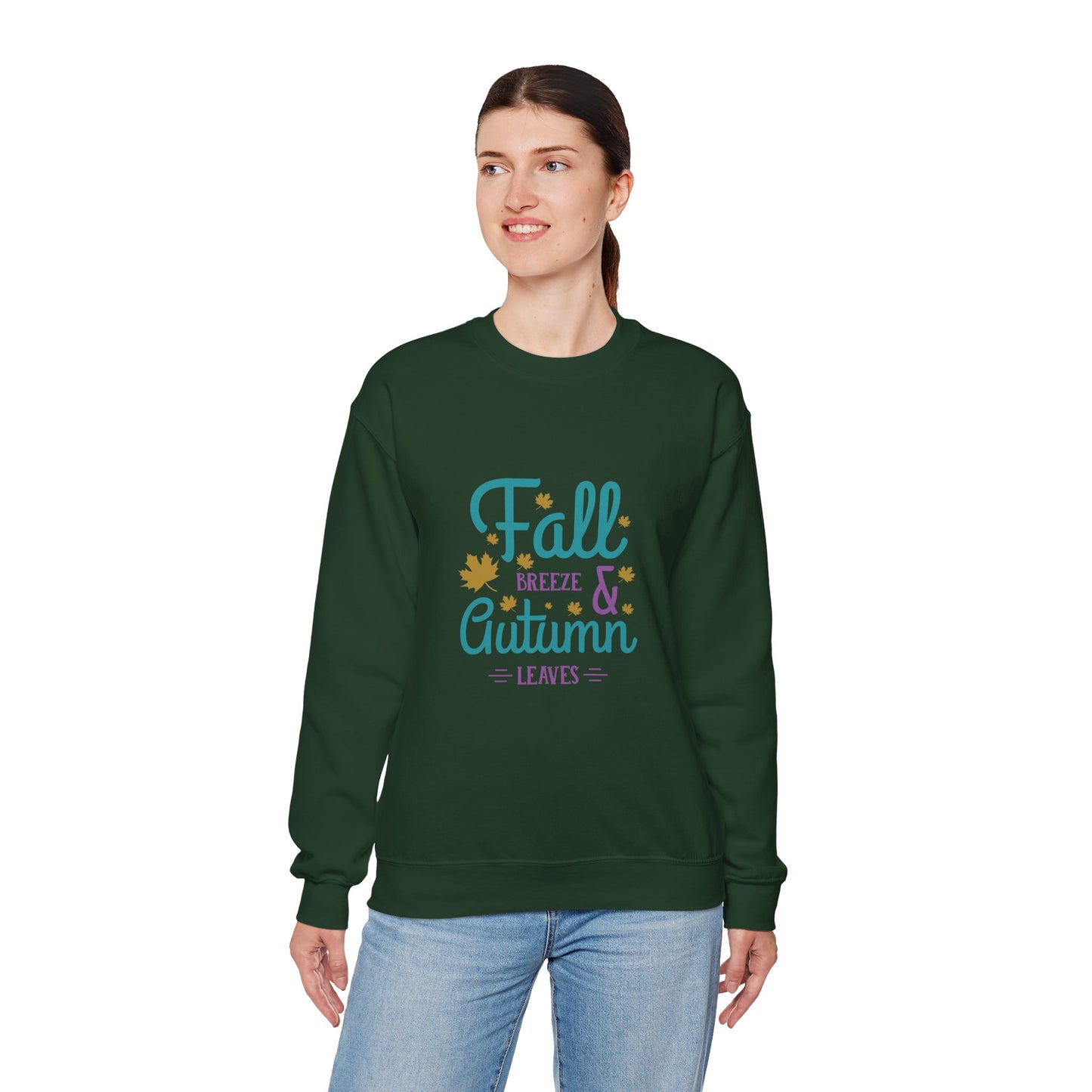 Fall Breeze And Autumn Leaves Unisex Heavy Blend™ Crewneck Sweatshirt
