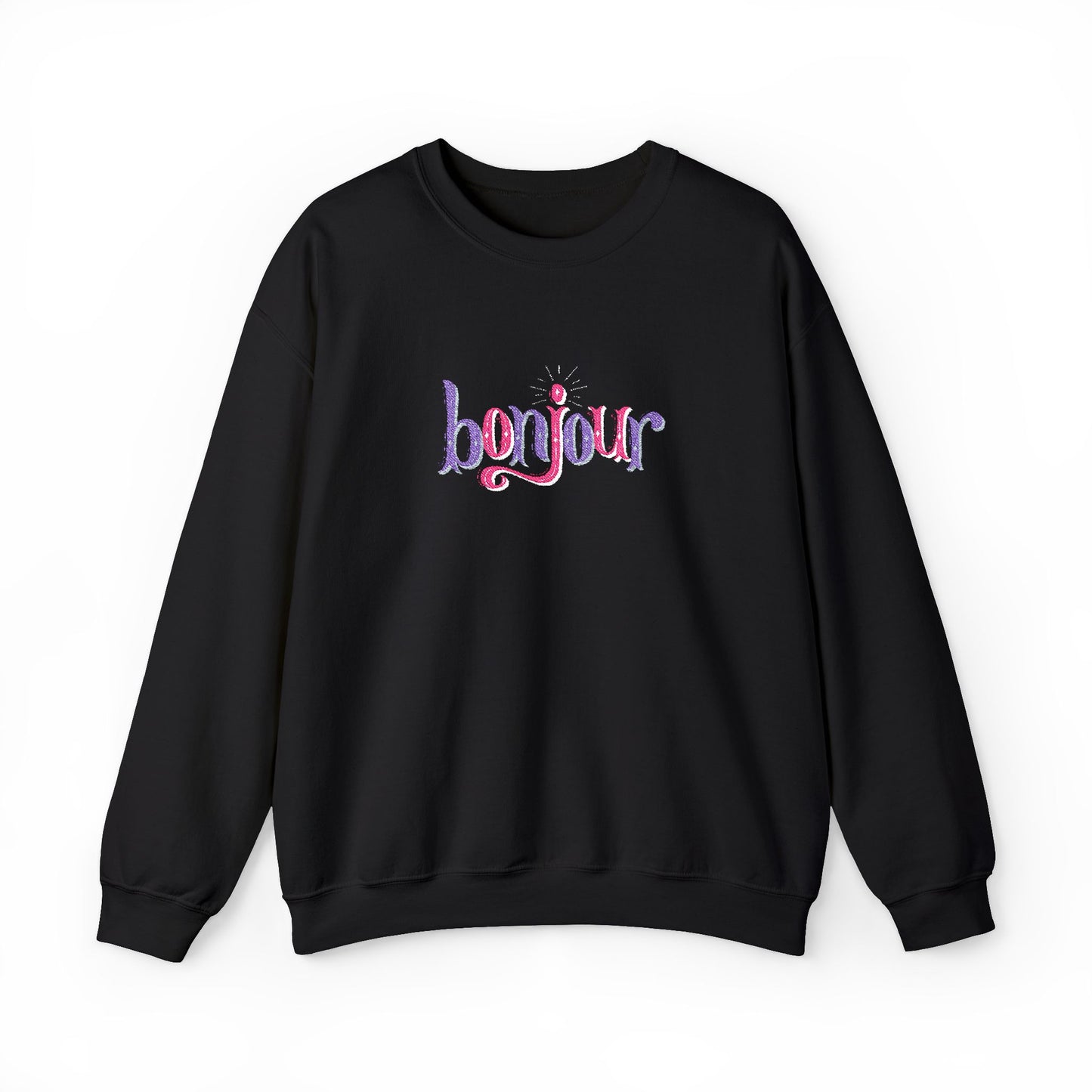 Bonjour Unisex Heavy Blend™ Crewneck Sweatshirt (Embroidery Decoration)