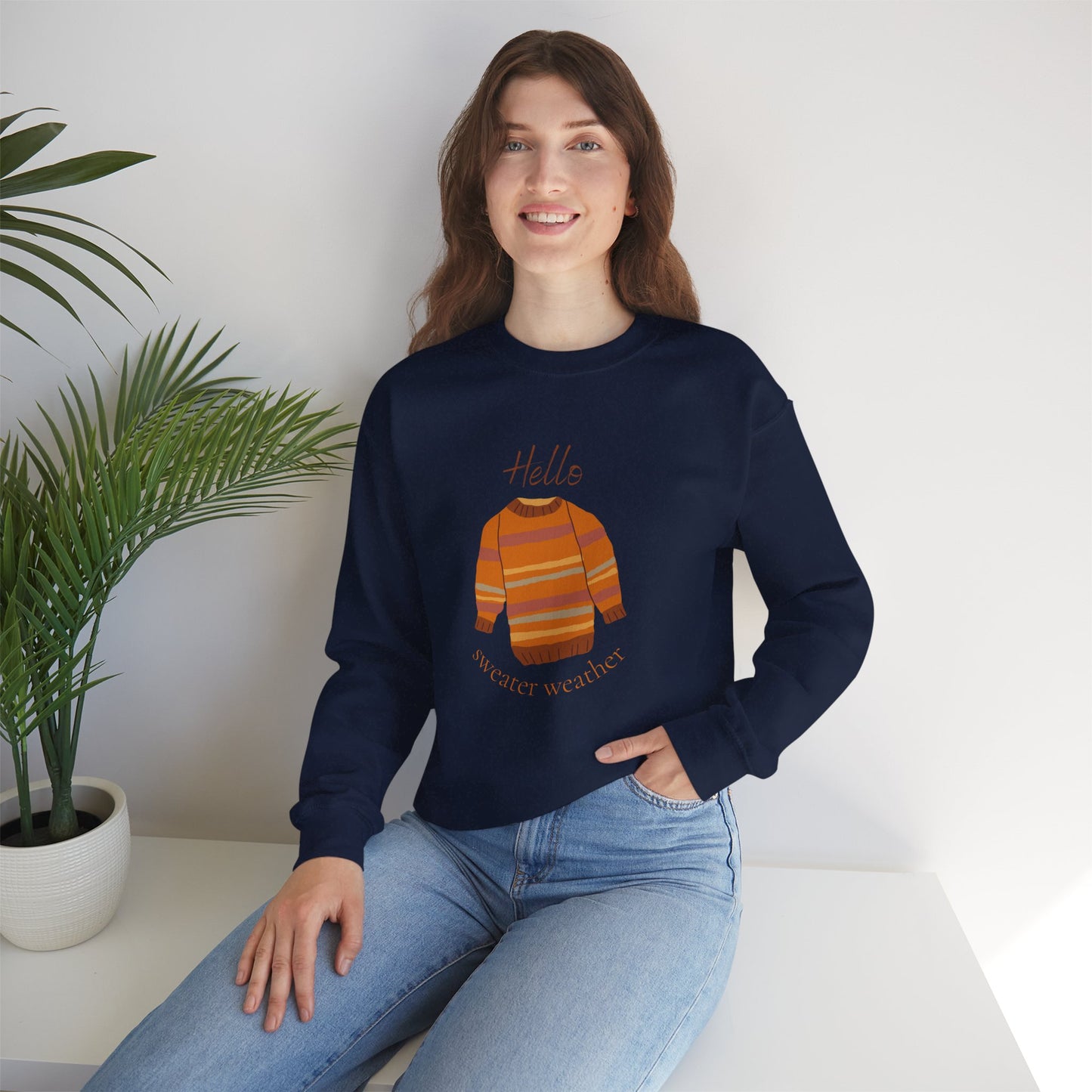 Hello Sweater Weather Unisex Heavy Blend™ Crewneck Sweatshirt