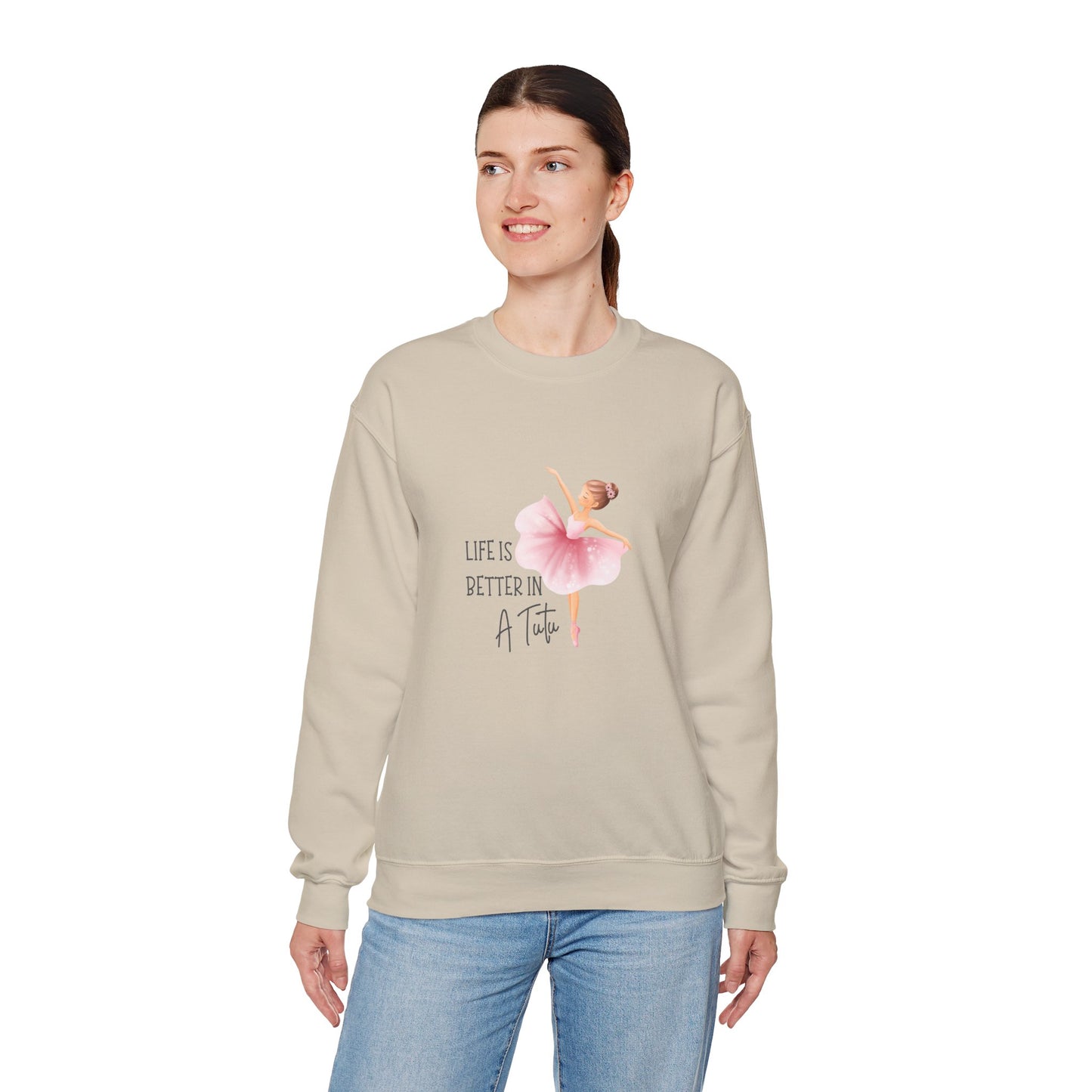 Life Is Better In A Tutu Women's Heavy Blend™ Crewneck Sweatshirt
