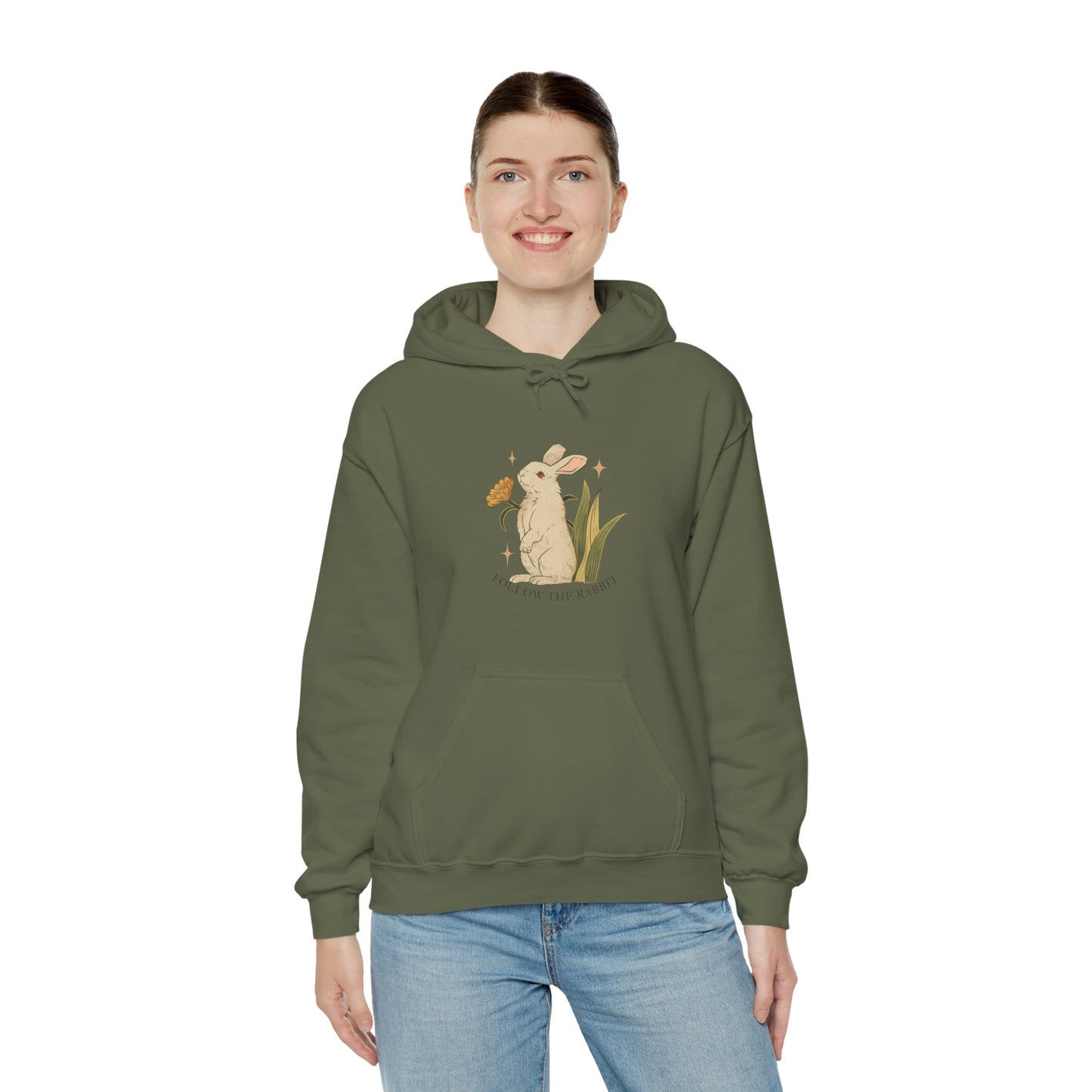 Follow The Rabbit Women's Heavy Blend™ Hooded Sweatshirt