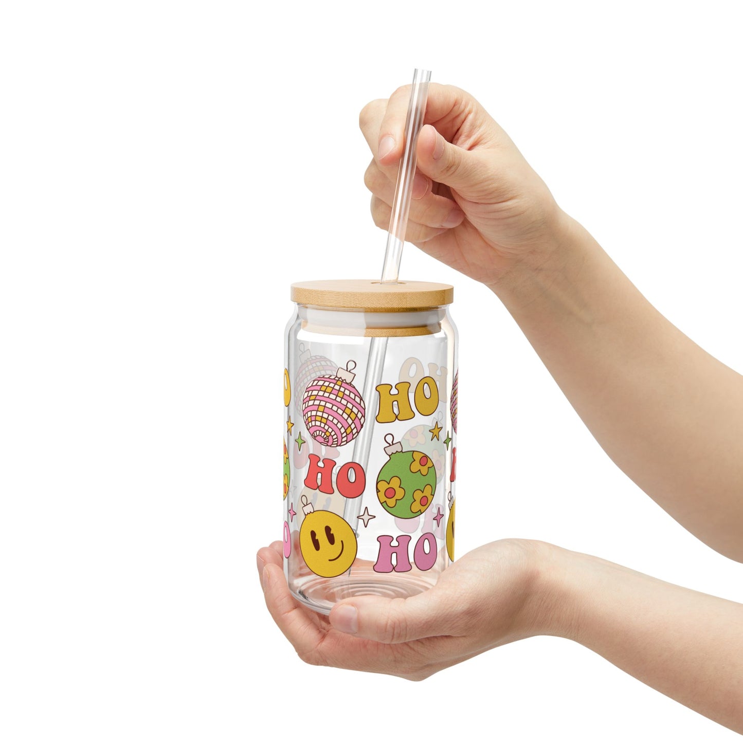 Ho Ho Ho Sipper Glass, 16oz