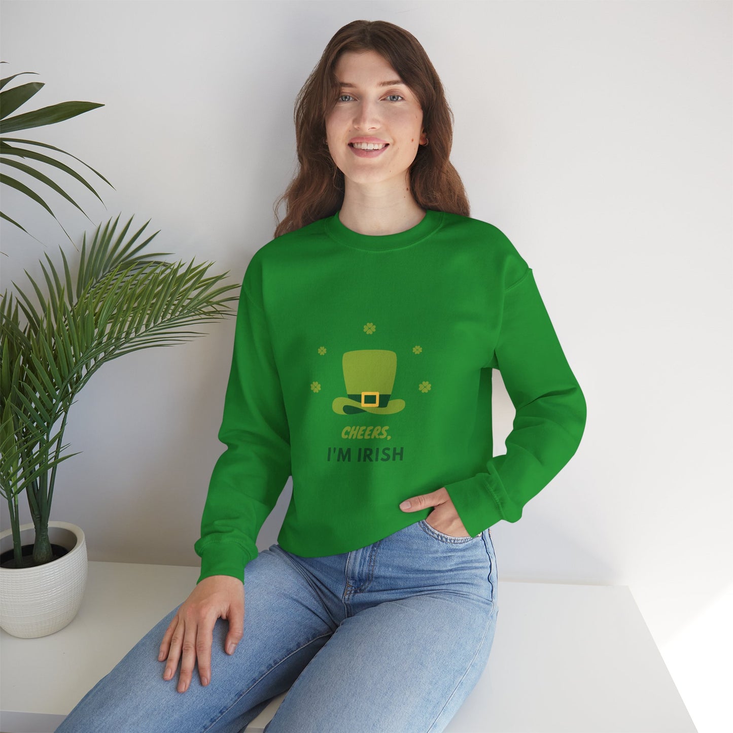 Cheers I'm Irish Unisex Heavy Blend™ Crewneck Sweatshirt