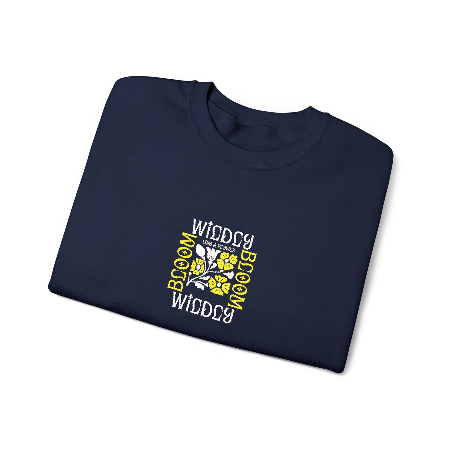 Bloom Wildly Unisex Heavy Blend™ Crewneck Sweatshirt (Embroidery Decoration)