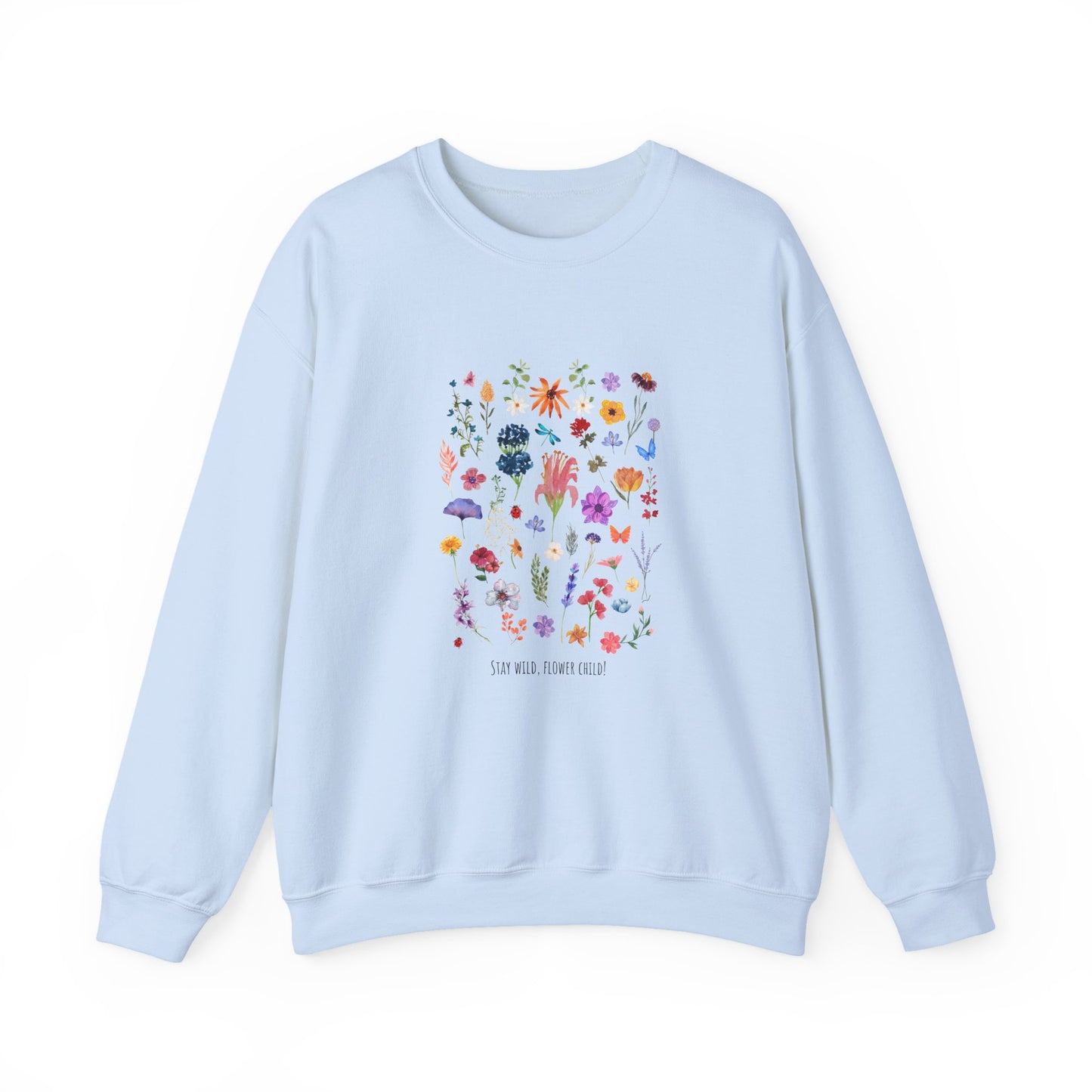 Stay Wild, Flower Child Women's Heavy Blend™ Crewneck Sweatshirt