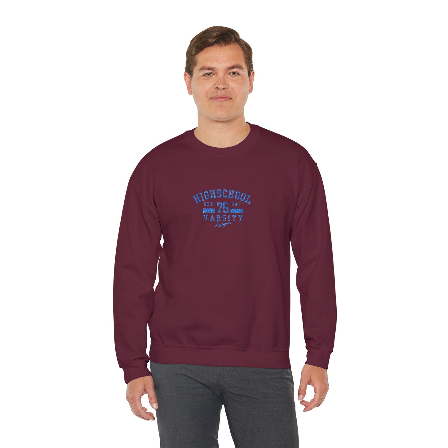 Highschool Unisex Heavy Blend™ Crewneck Sweatshirt (Embroidery Decoration)