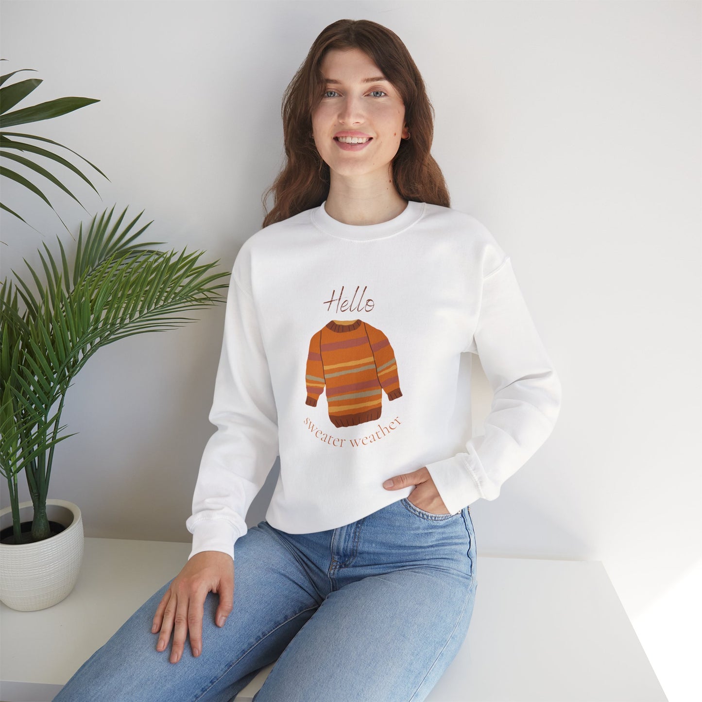 Hello Sweater Weather Unisex Heavy Blend™ Crewneck Sweatshirt