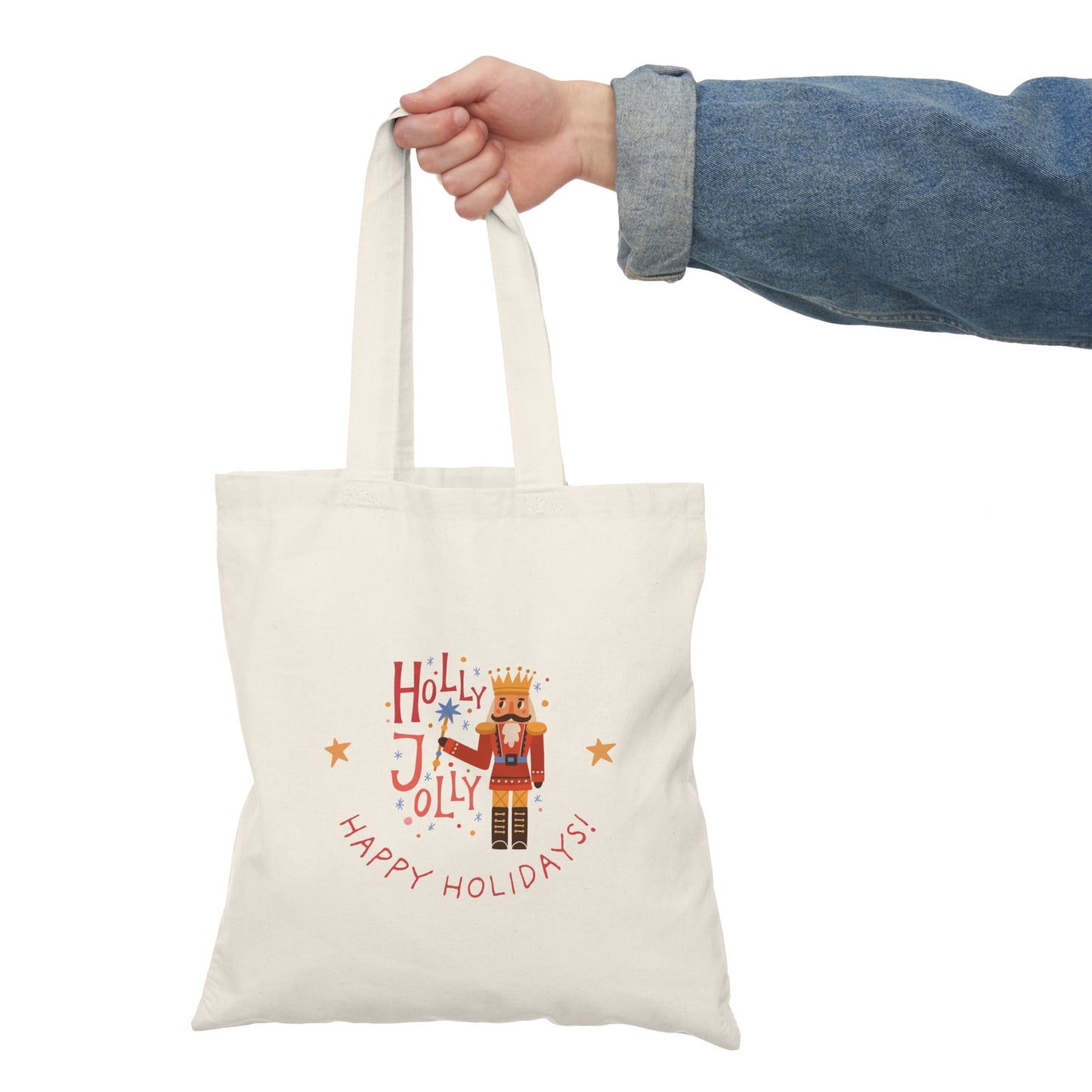 Happy Holidays Natural Tote Bag