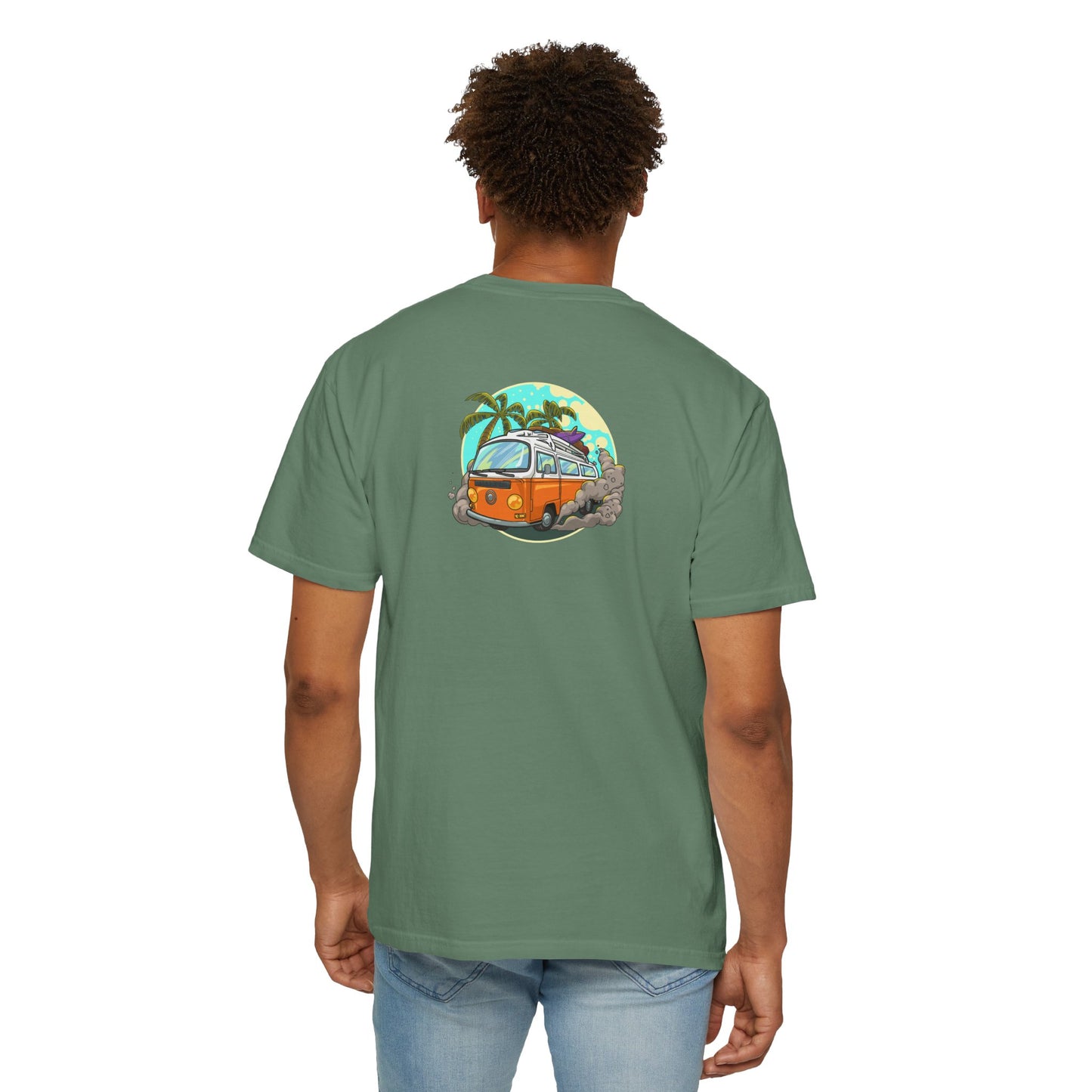 Tropical Beach Unisex Garment-Dyed T-shirt