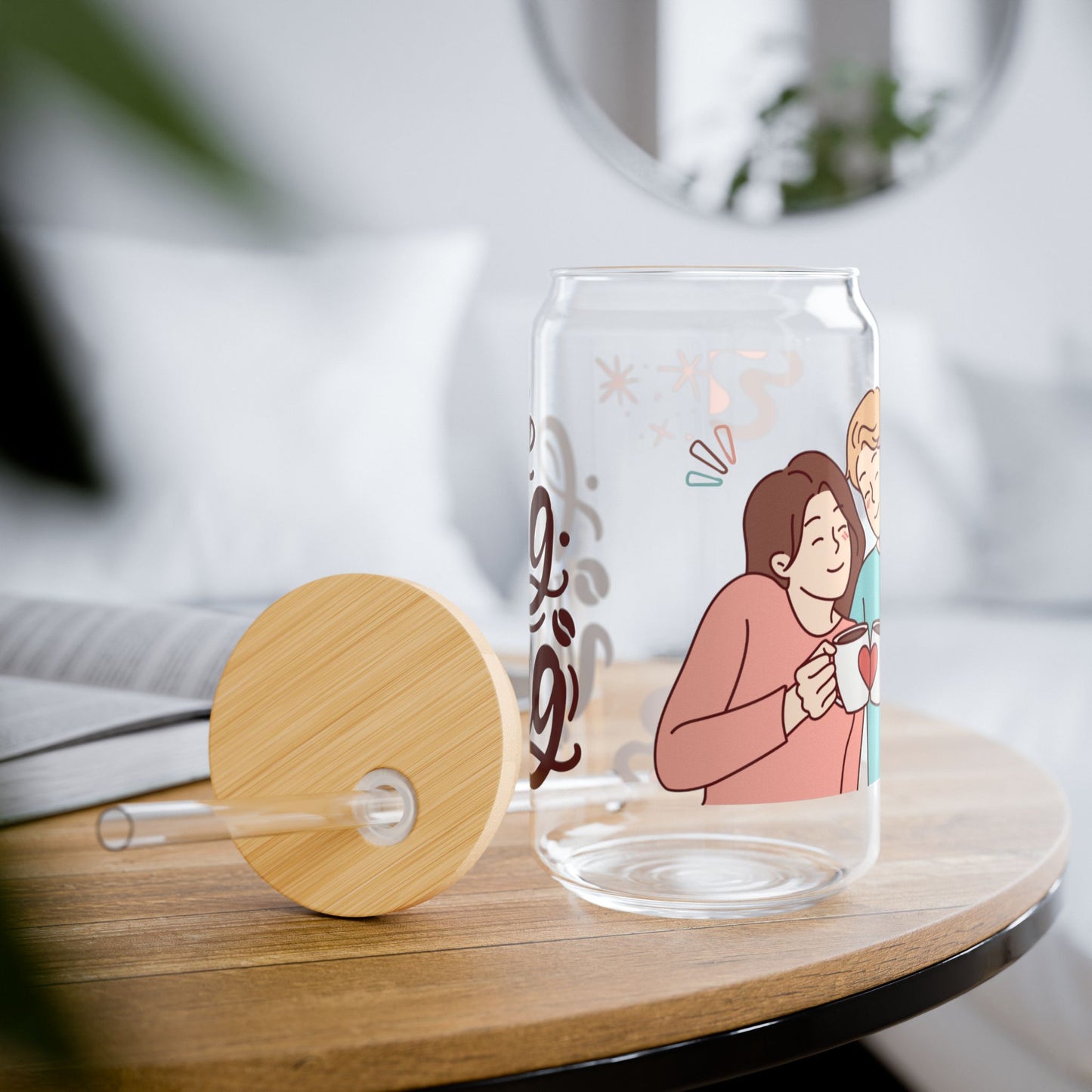 Hug In A Mug Sipper Glass, 16oz