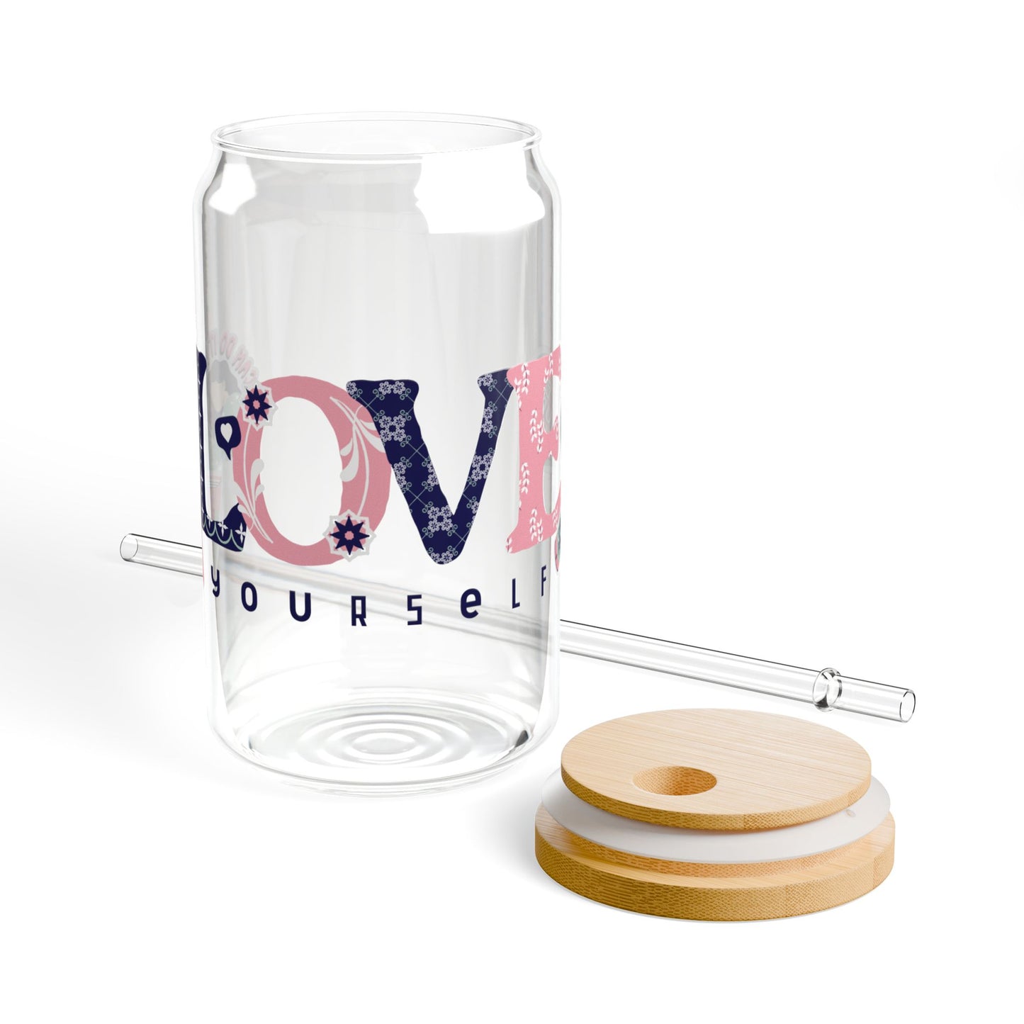 Love Yourself Sipper Glass, 16oz
