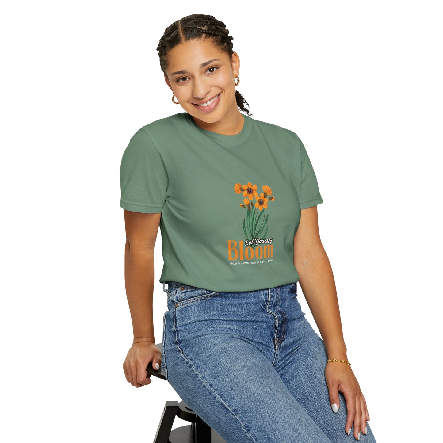 Let Your Self Bloom Unisex Garment-Dyed T-shirt