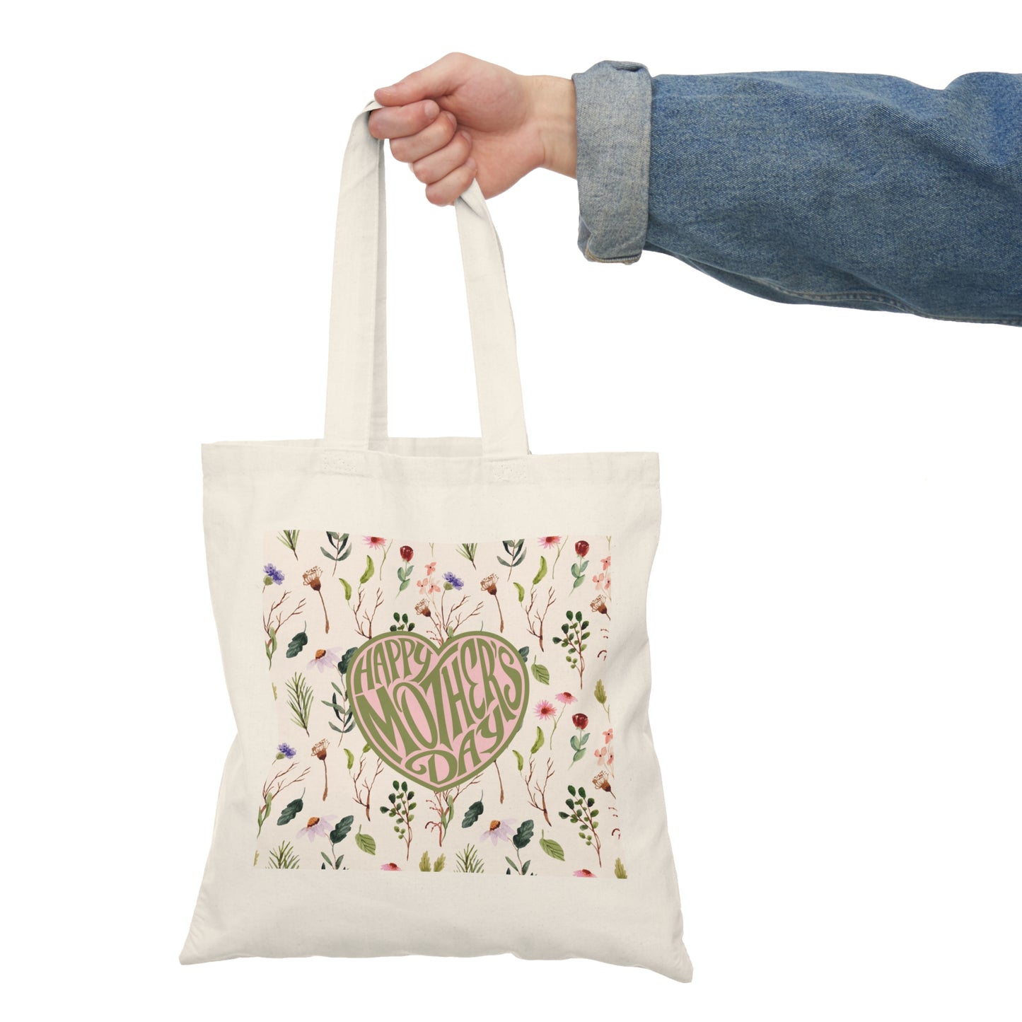 Floral Mother's Day Natural Tote Bag