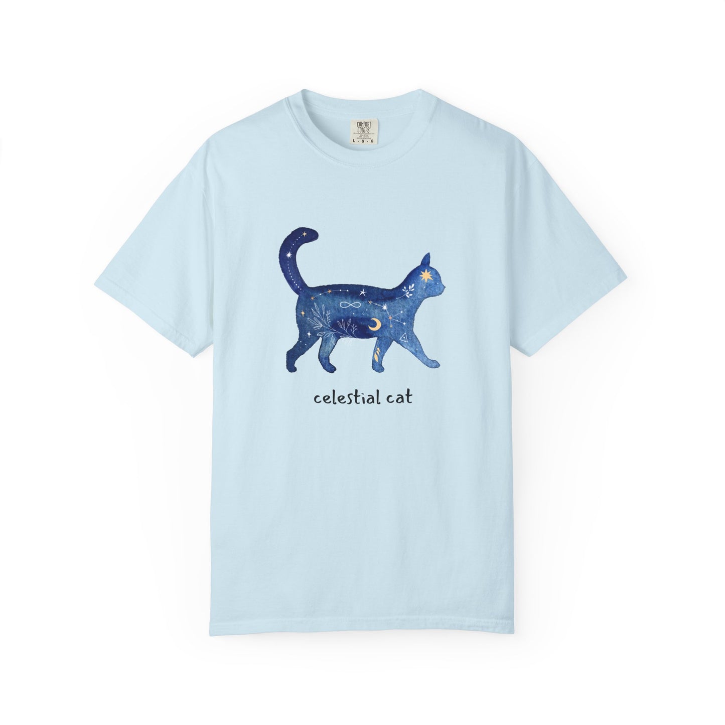 Celestial Cat Unisex Garment-Dyed T-shirt