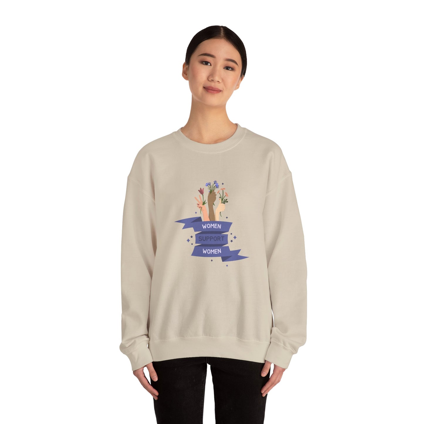 Women Support Women Women's Heavy Blend™ Crewneck Sweatshirt