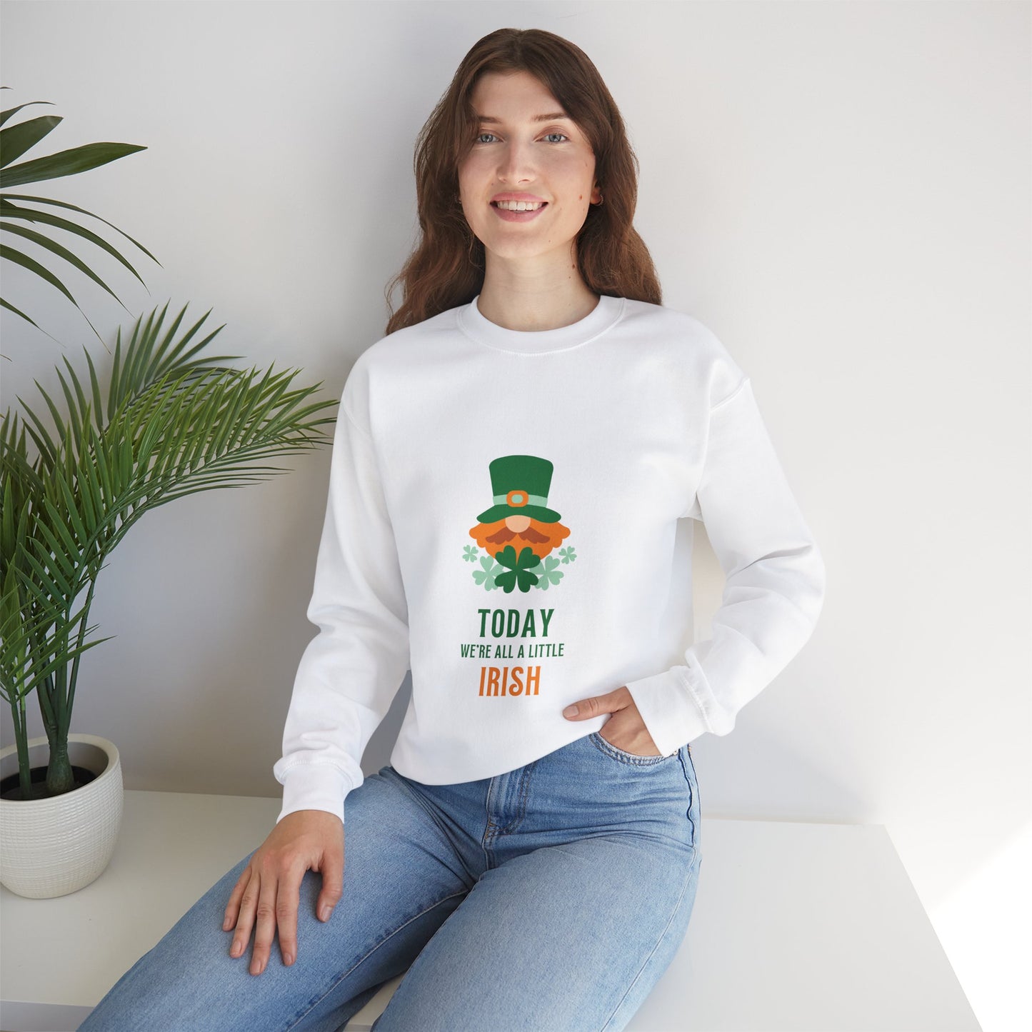Today We're All A Little Irish Unisex Heavy Blend™ Crewneck Sweatshirt