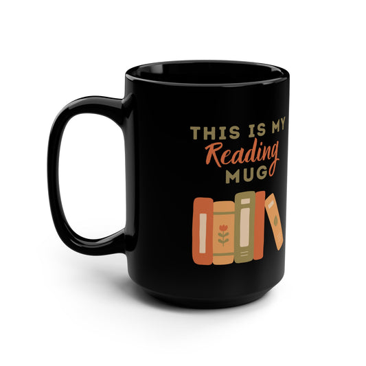 This Is My Reading Mug Black Mug, 15oz