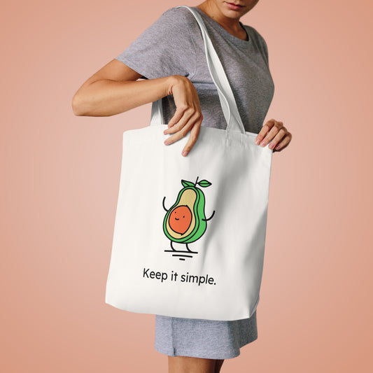 Cute Avocado Cotton Tote Bag