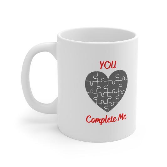 Red Puzzle Valentine's Day Ceramic Coffee Mug11oz