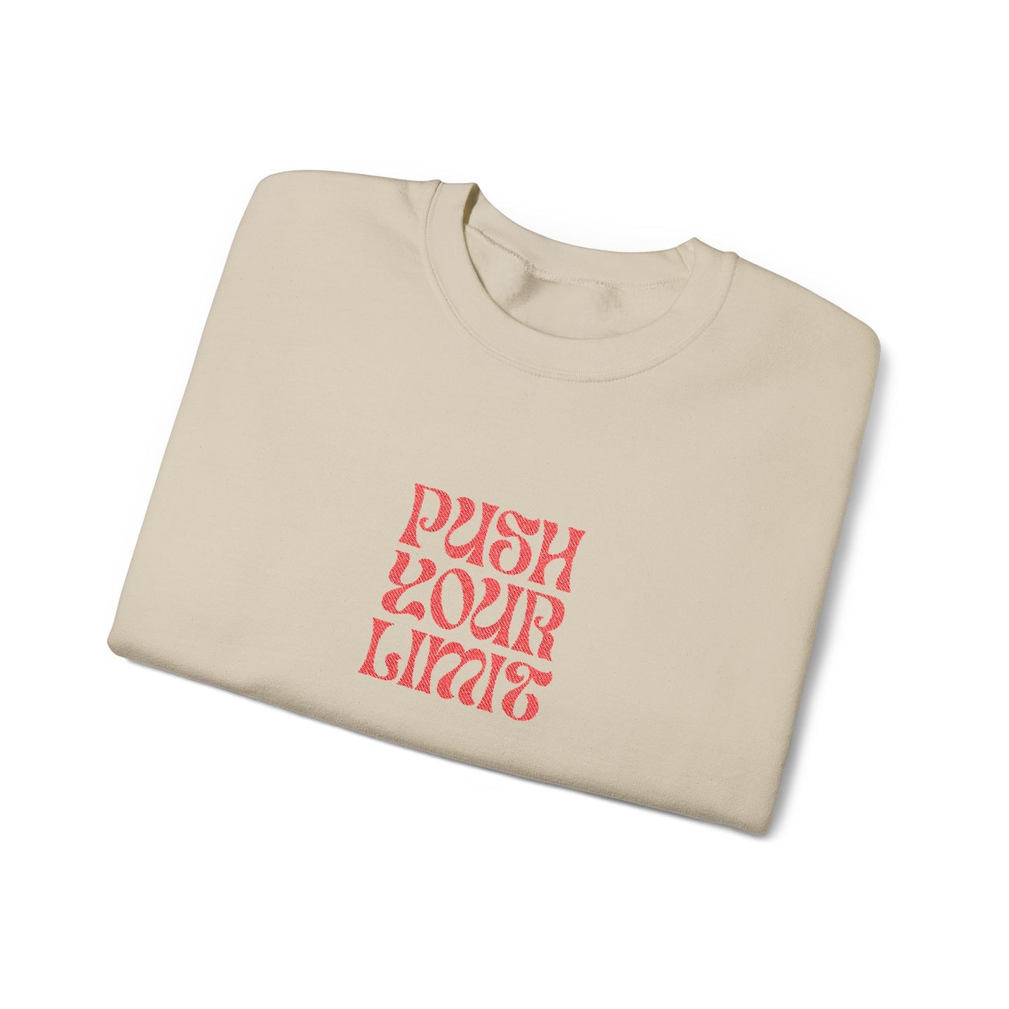 Push Your Limits Unisex Heavy Blend™ Crewneck Sweatshirt (Embroidery Decoration)
