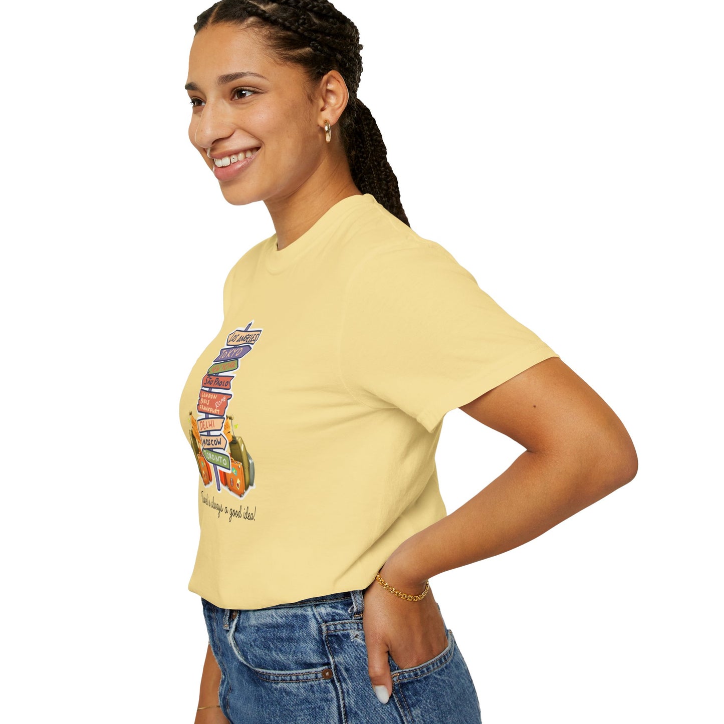 Travel Is Always A Good Idea Unisex Garment-Dyed T-shirt