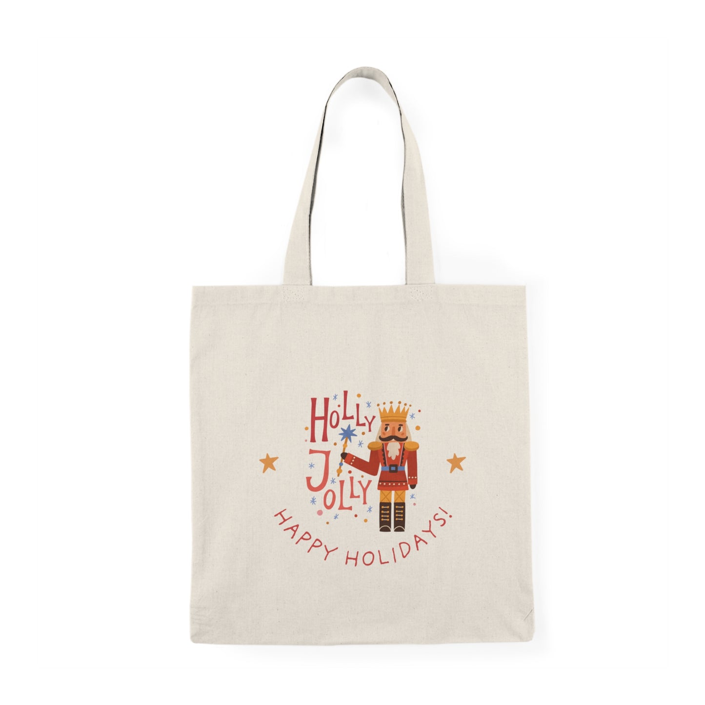 Happy Holidays Natural Tote Bag