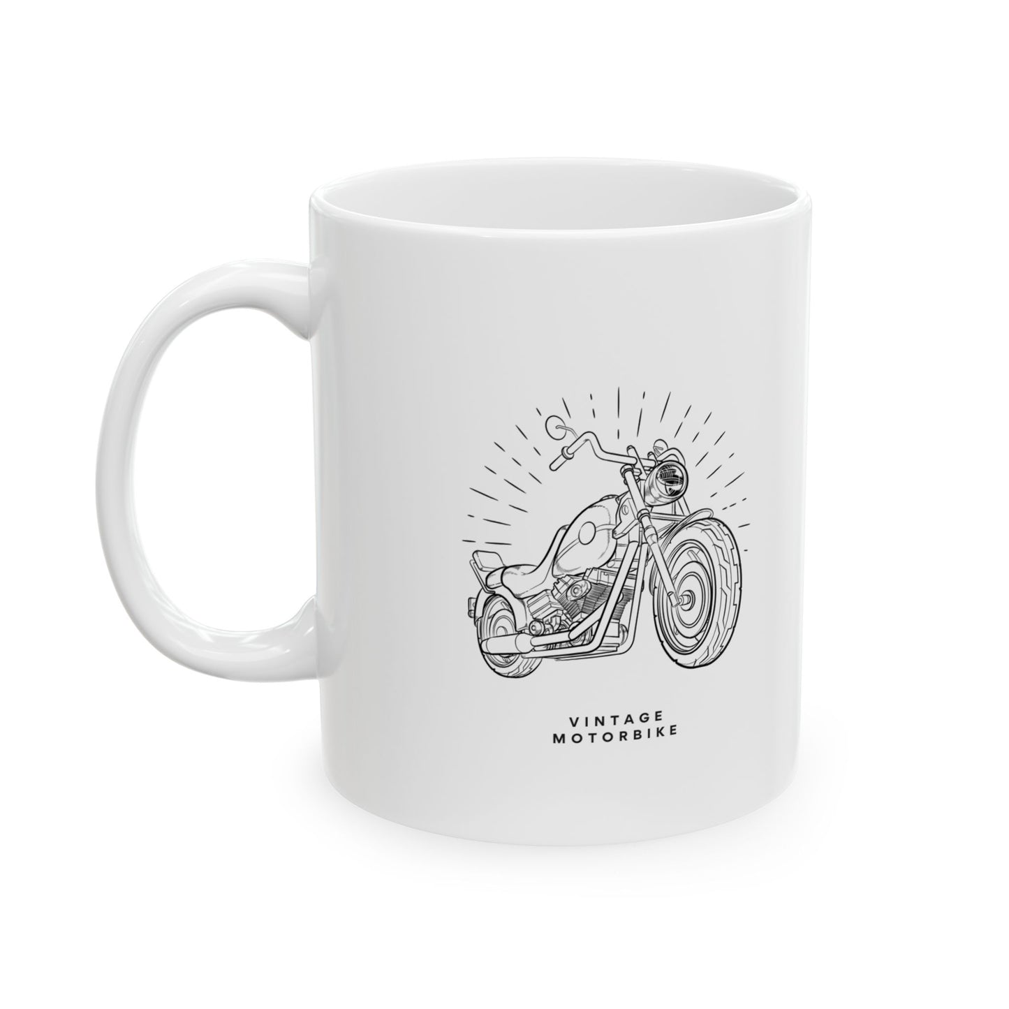 Vintage Motorbike Ceramic Mug, (11oz, 15oz)