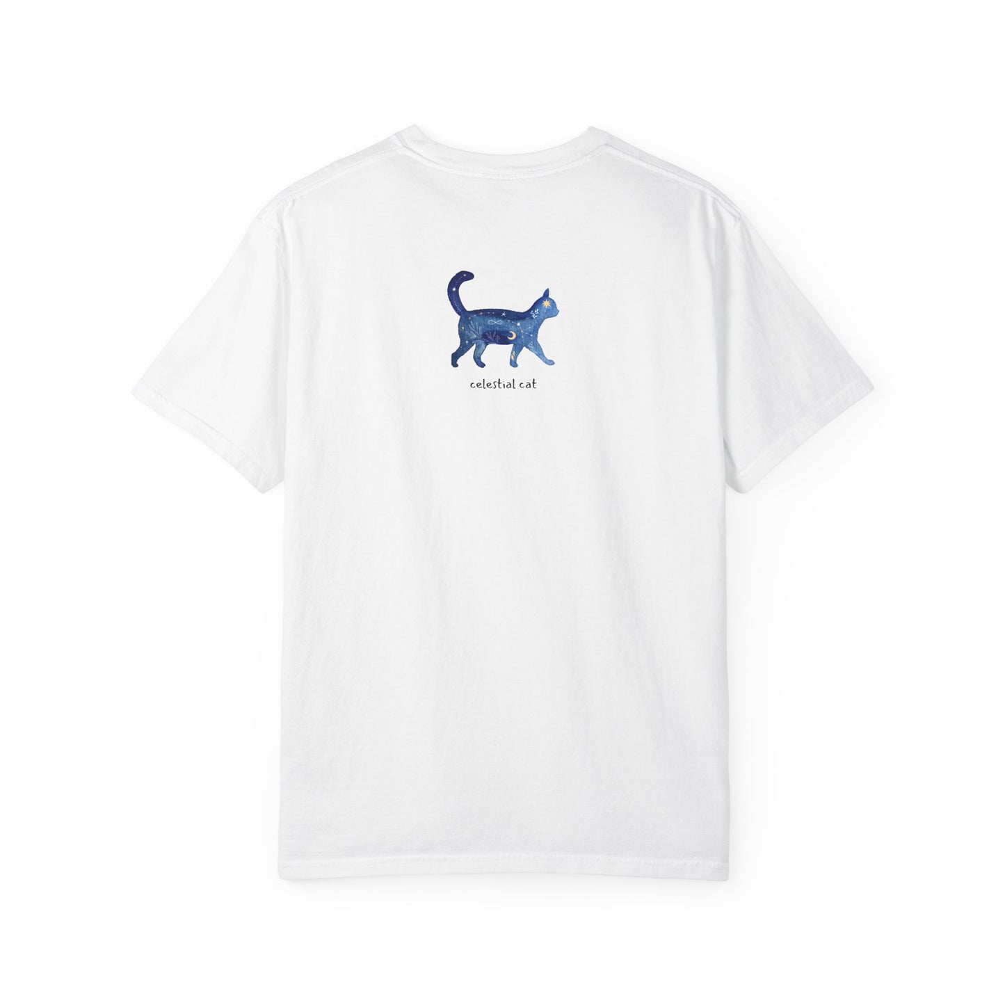 Celestial Cat Unisex Garment-Dyed T-shirt