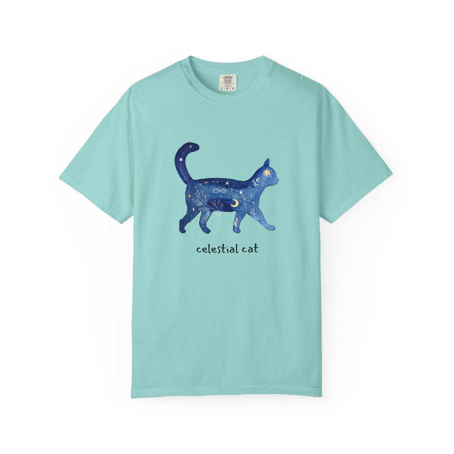 Celestial Cat Unisex Garment-Dyed T-shirt