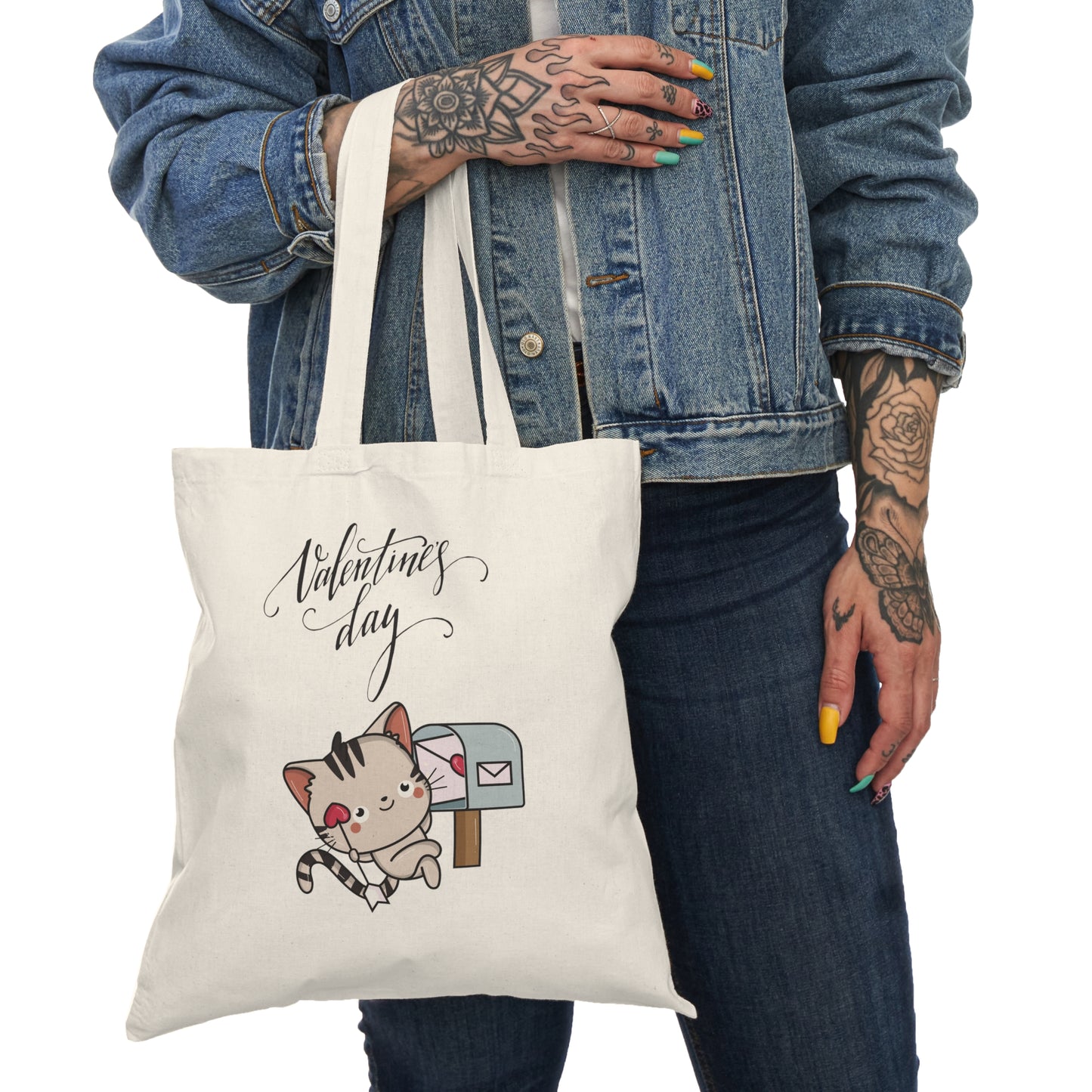 Valentine's Day Natural Tote Bag