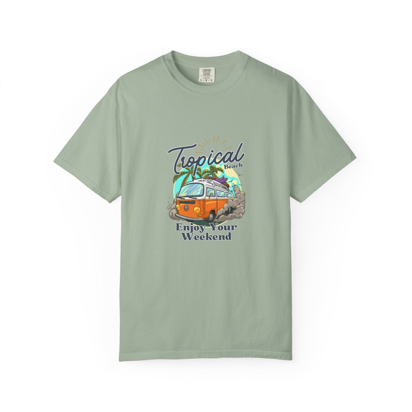 Tropical Beach Unisex Garment-Dyed T-shirt