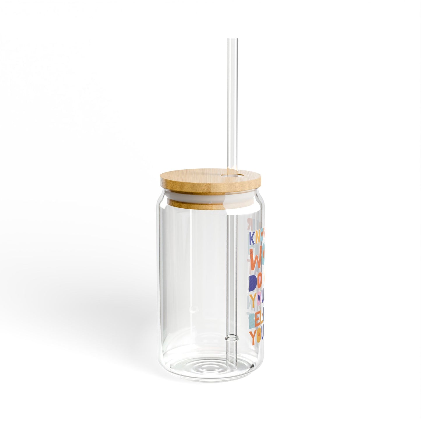 Know Your Worth Sipper Glass, 16oz
