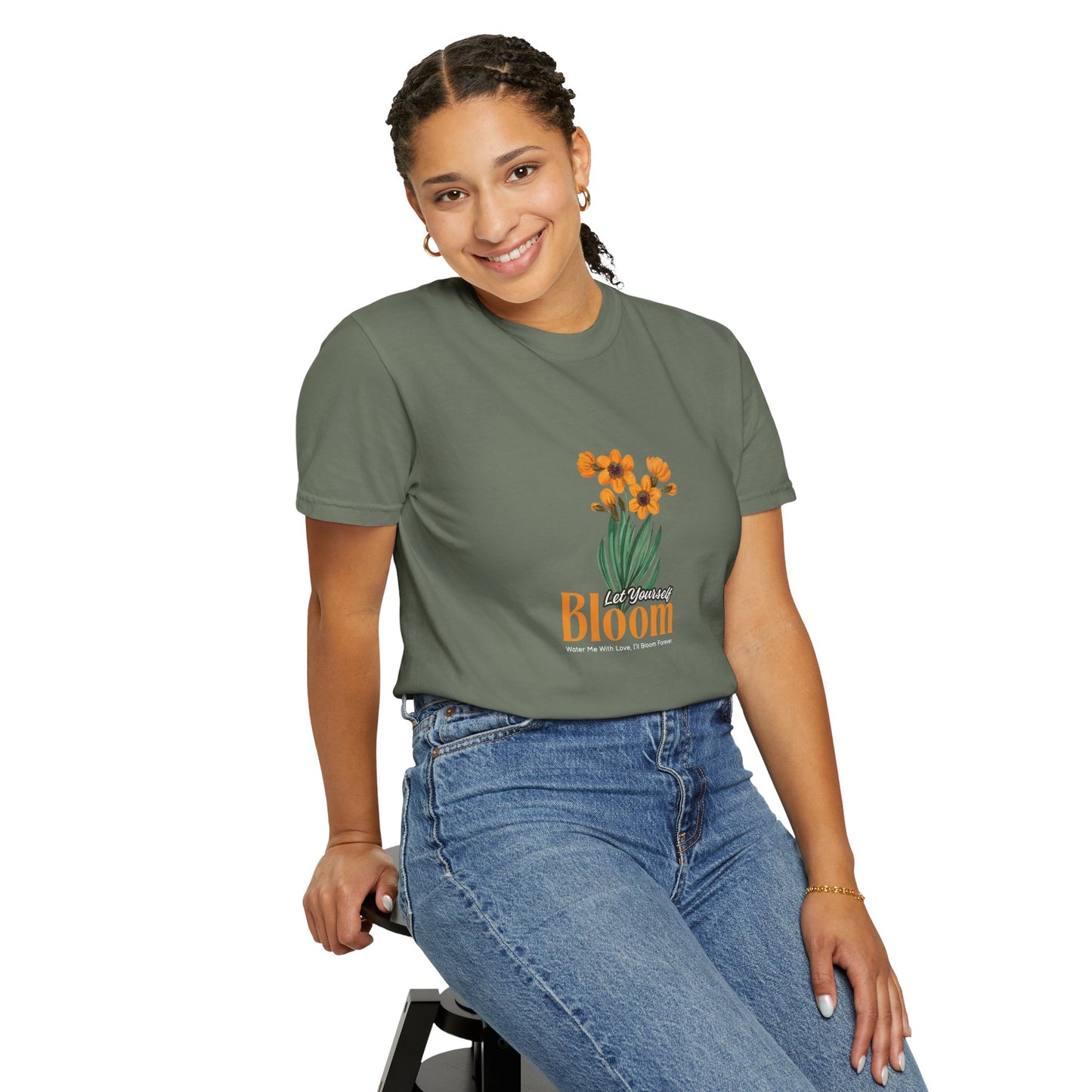 Let Your Self Bloom Unisex Garment-Dyed T-shirt