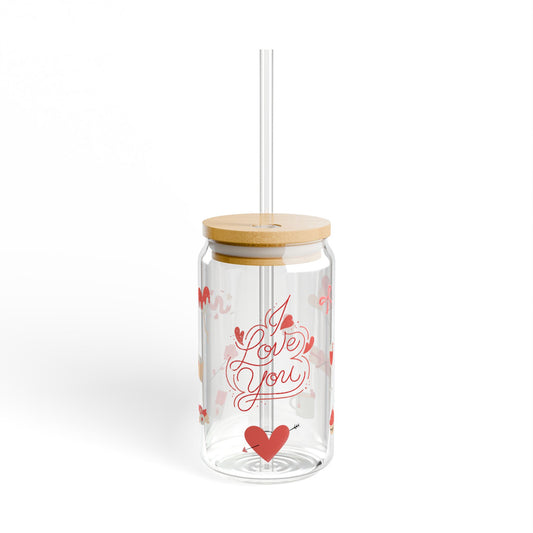 Love You Sipper Glass, 16oz