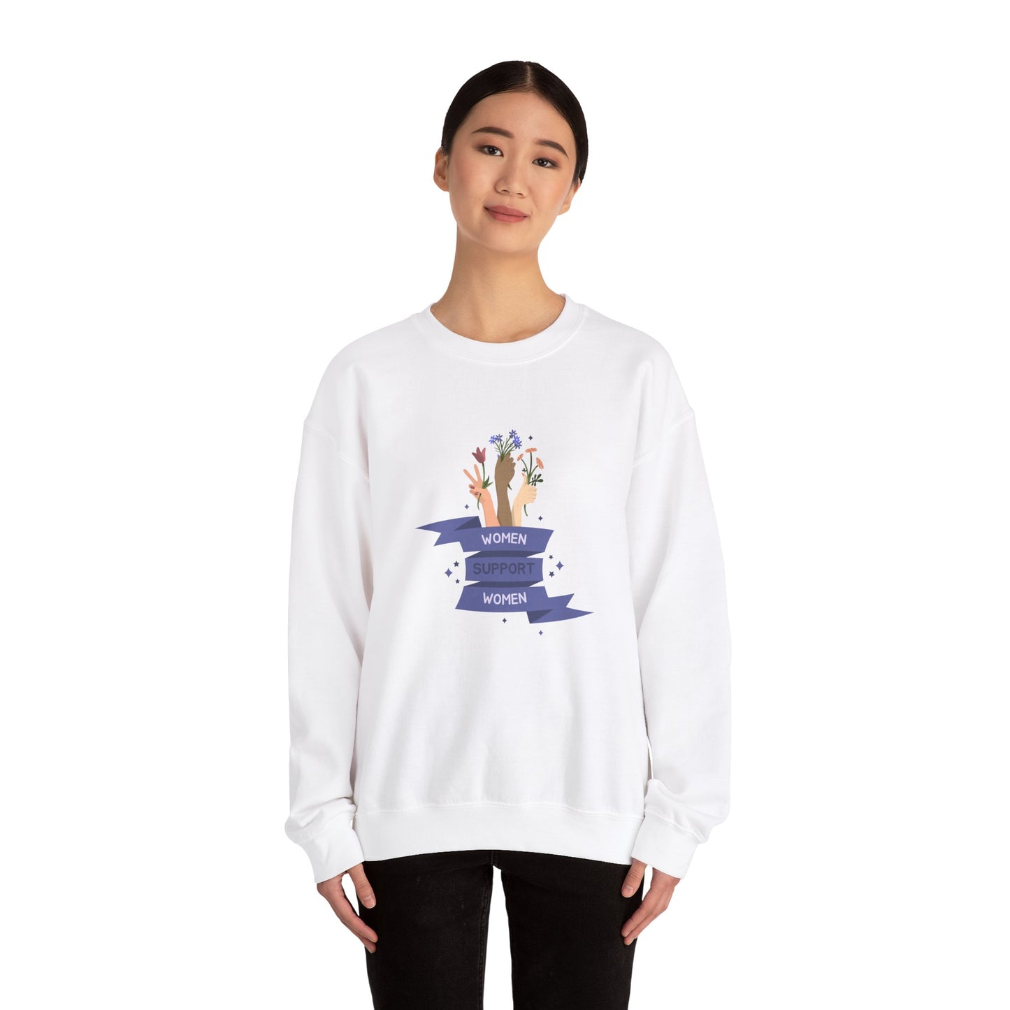 Women Support Women Women's Heavy Blend™ Crewneck Sweatshirt