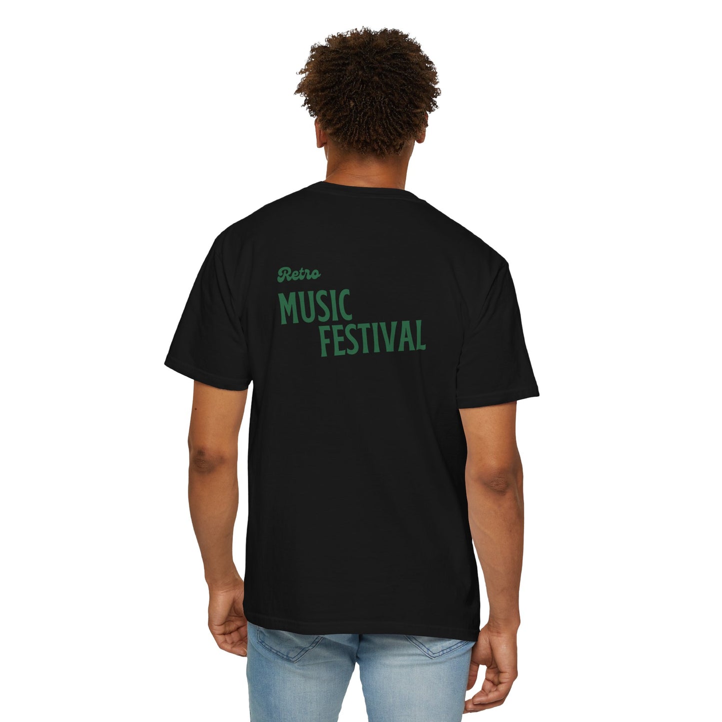 Retro Music Festival Unisex Garment-Dyed T-shirt