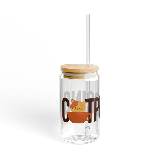 Catupccino Sipper Glass, 16oz