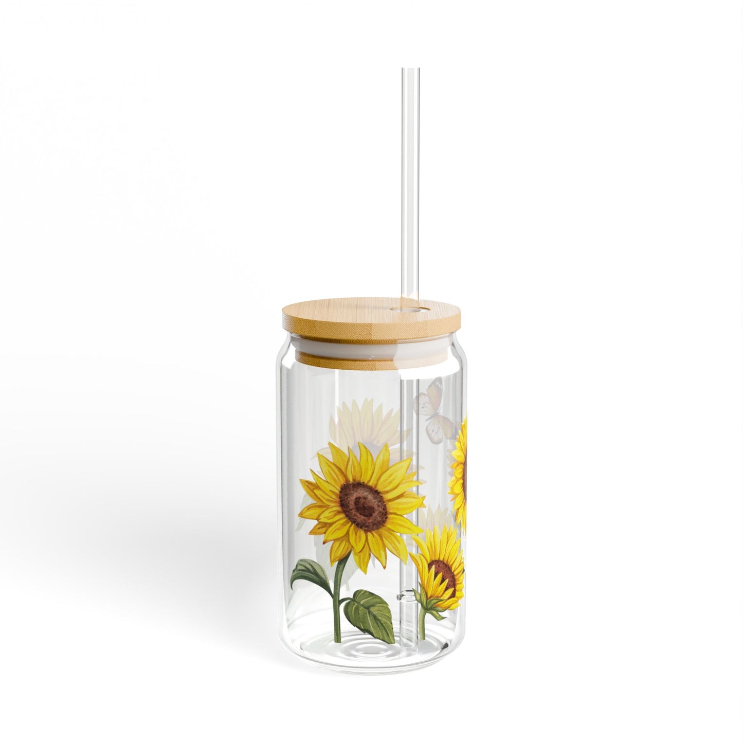 Sunflowers Sipper Glass, 16oz