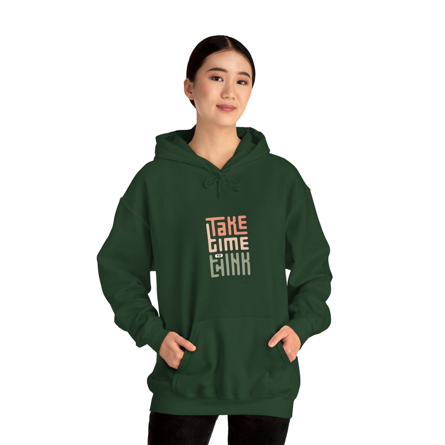 Take Time To Think Unisex Heavy Blend™ Hooded Sweatshirt