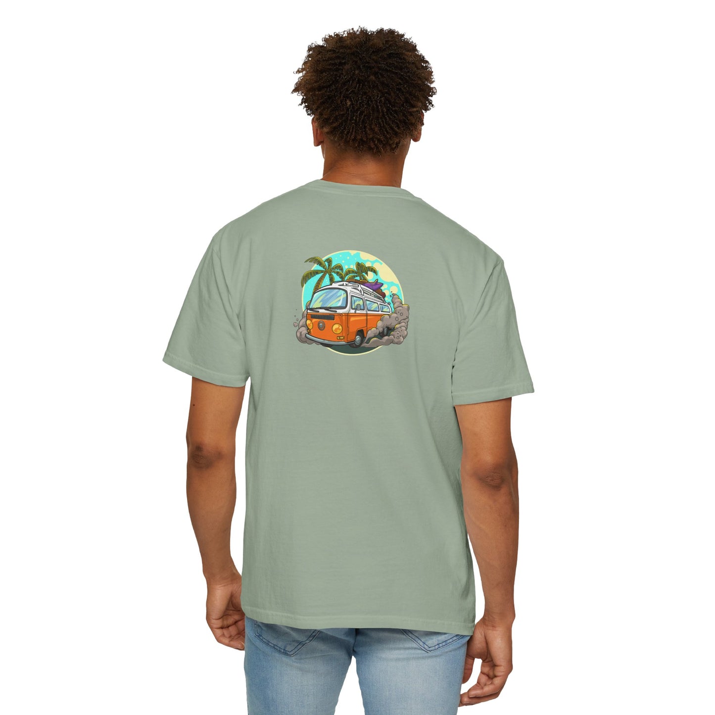 Tropical Beach Unisex Garment-Dyed T-shirt