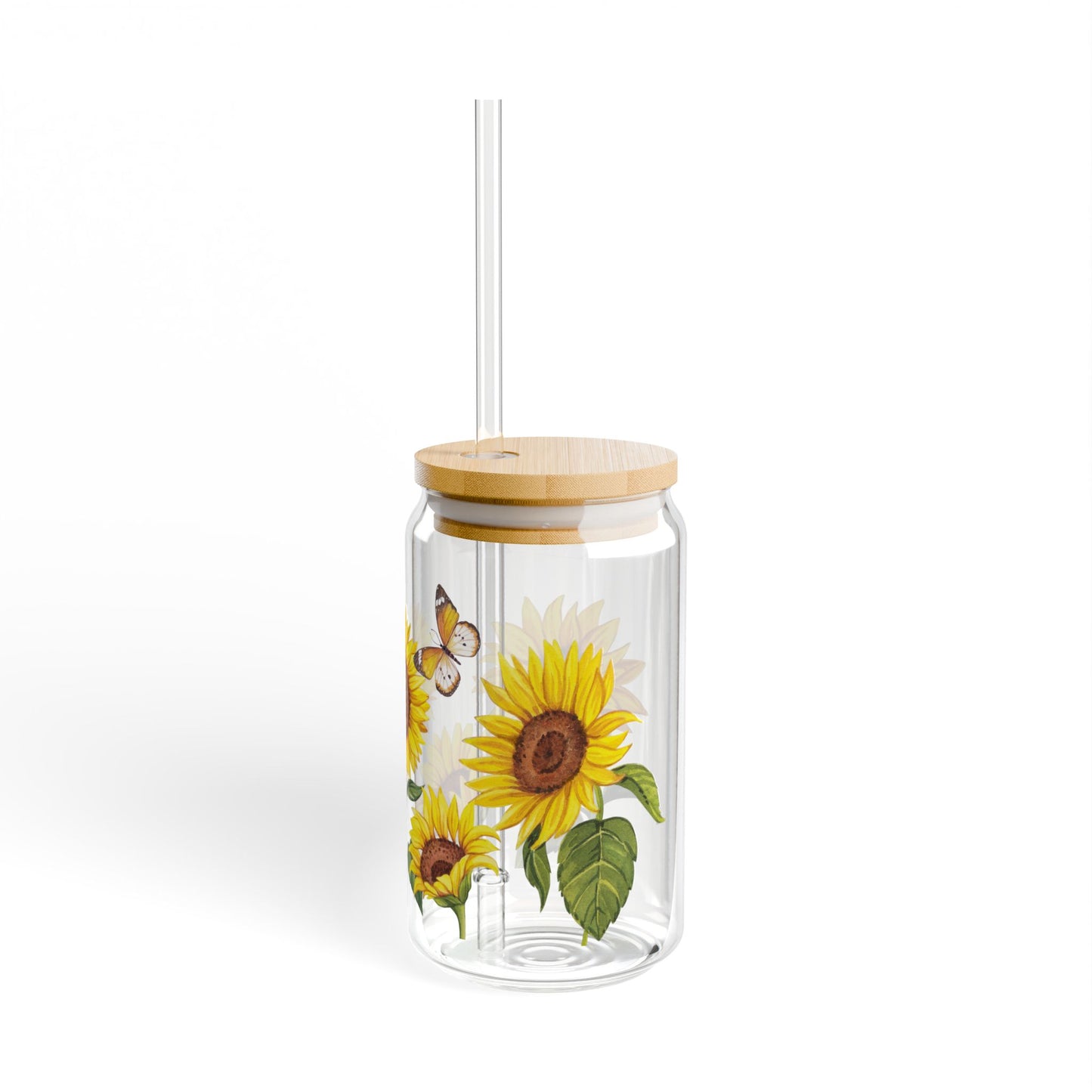 Sunflowers Sipper Glass, 16oz