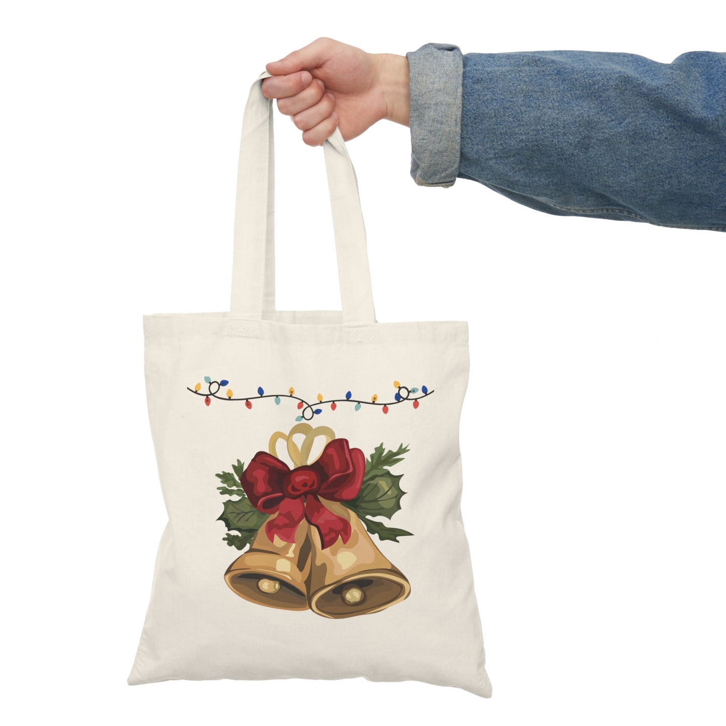 Merry Christmas Natural Tote Bag