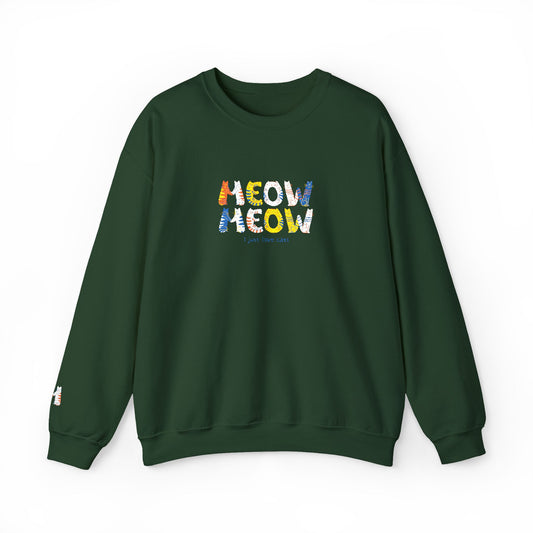 Meow Unisex Heavy Blend™ Crewneck Sweatshirt (Embroidery Decoration)