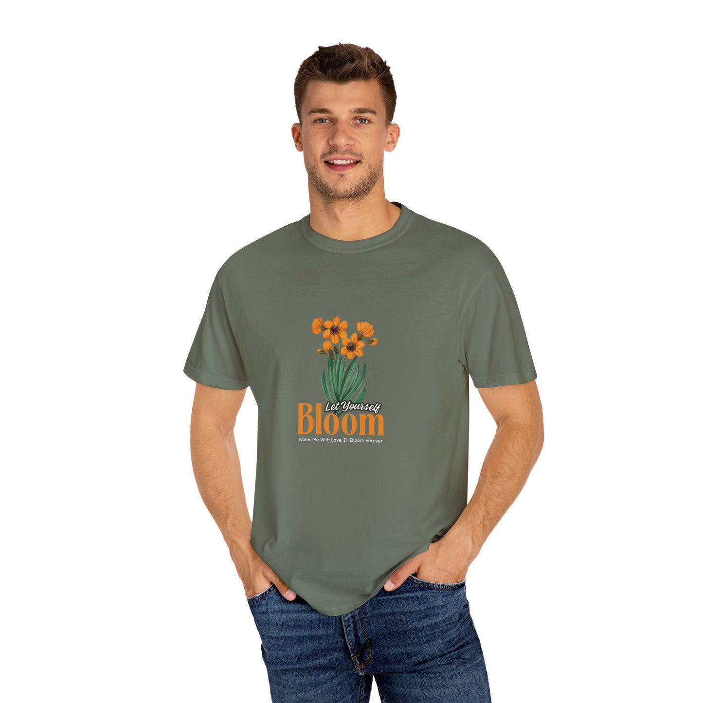 Let Your Self Bloom Unisex Garment-Dyed T-shirt